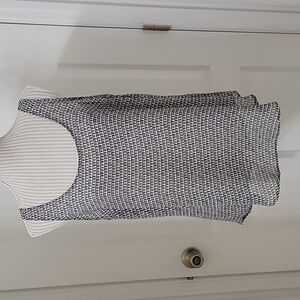 Old Navy, Size L Black White Patterned Sheer Tank, Excellent Used Condition
